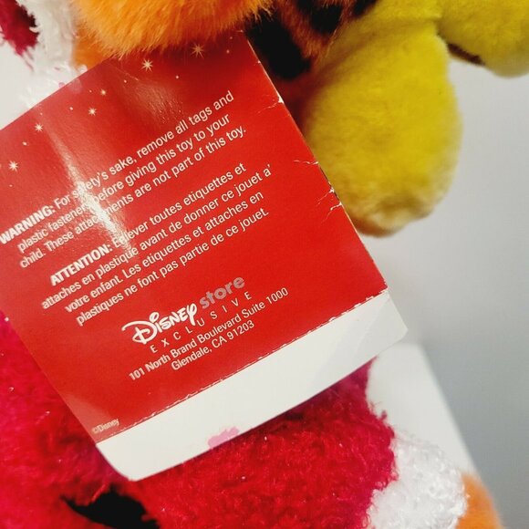 Vtg  Disney Store Winnie the Pooh Tigger Dressed Santa Red Suit Plush Stuffed To - Picture 5 of 7